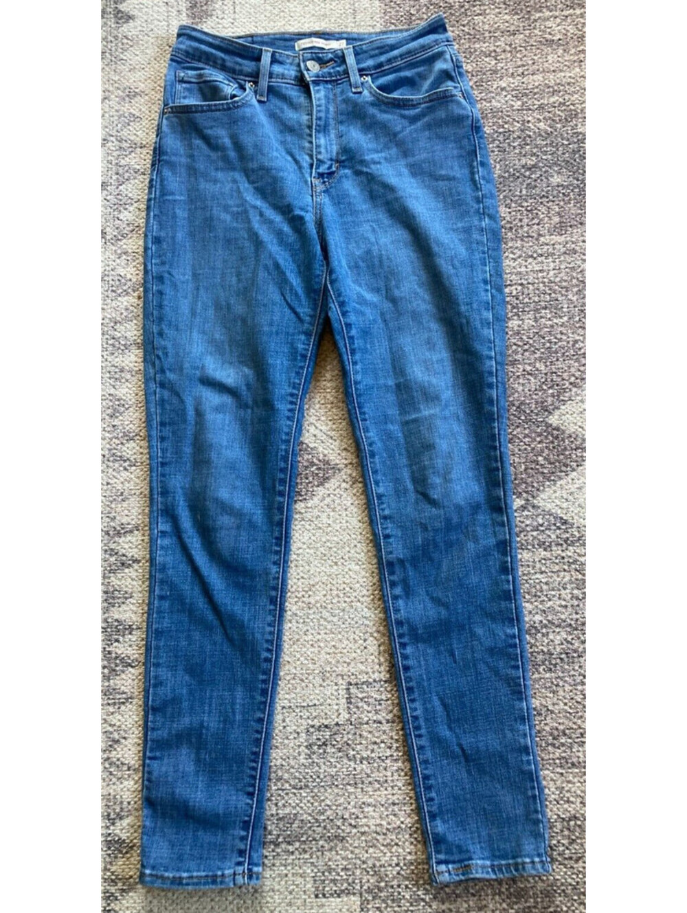 LEVIS 721 Women  Sz 27 Blue Stretch Denim High Rise Skinny Jeans